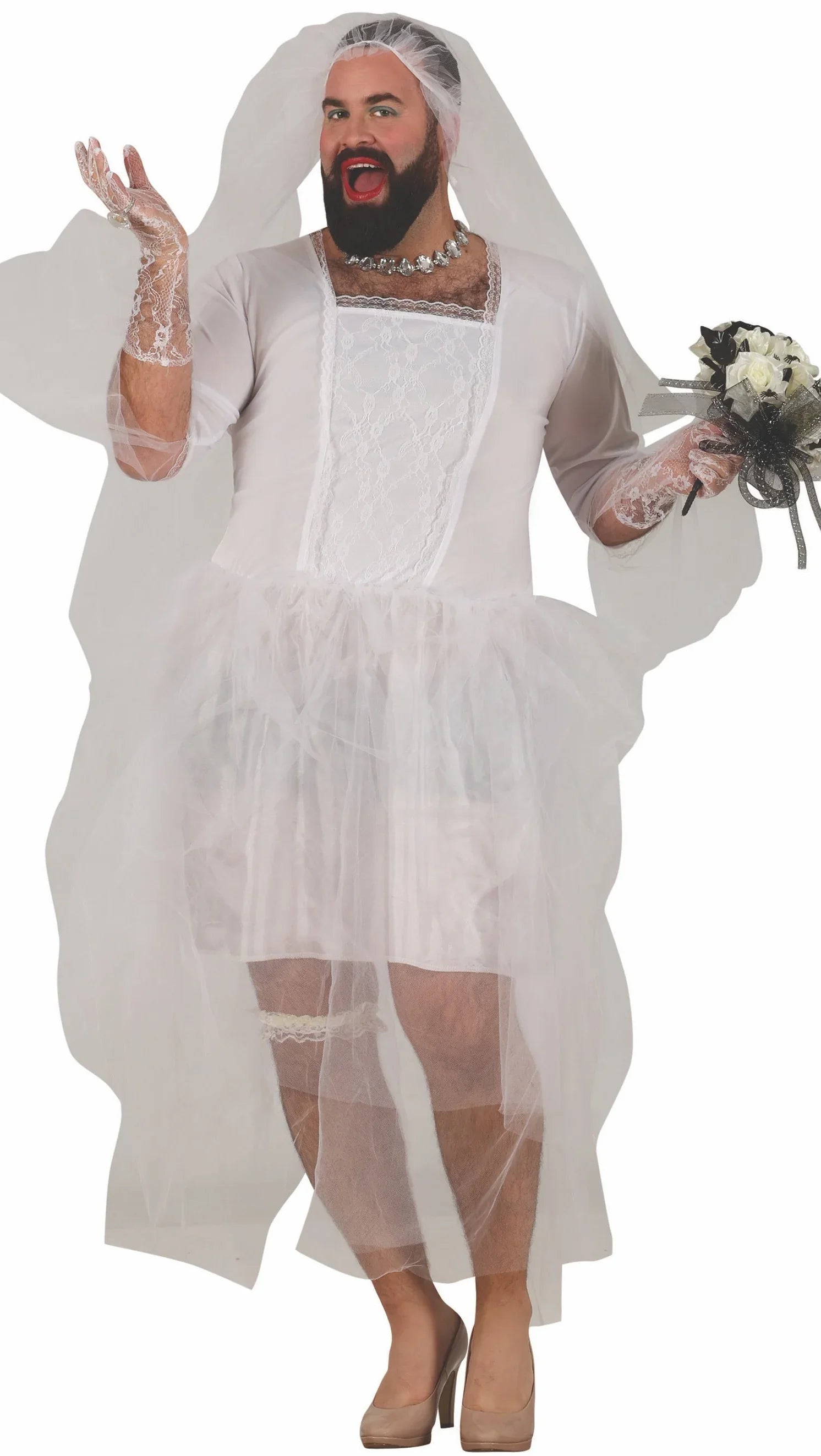 Disfraz de Novia para Hombre Despedidas Guirca